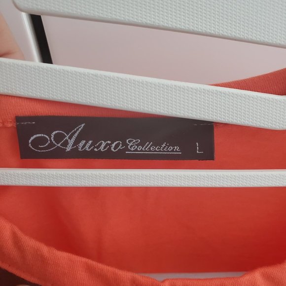 Orange Short Dress with Lace top Auxo Collection - Picture 3 of 3